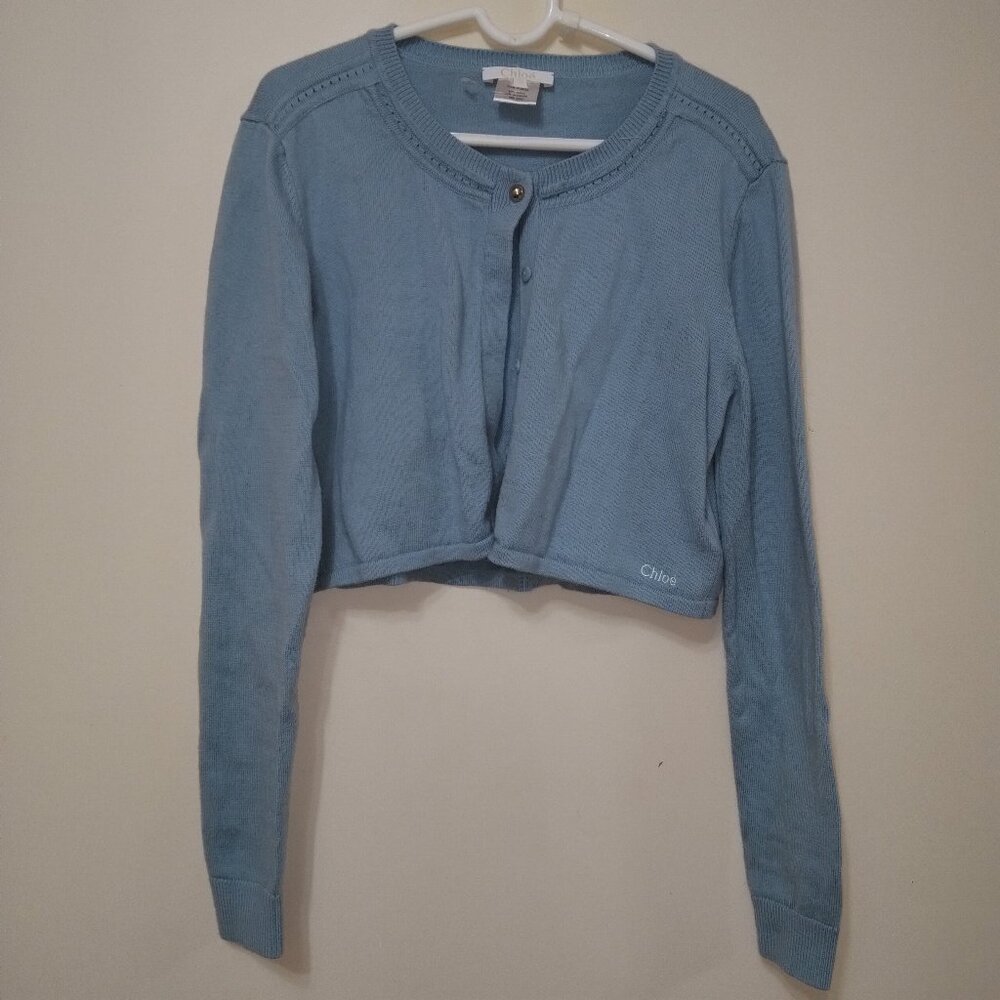 Chloe' designer kids girls cropped cardigan size 10